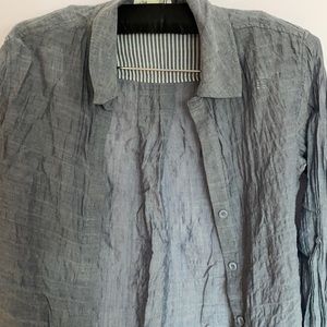 Cloth & stone sheer button down shirt